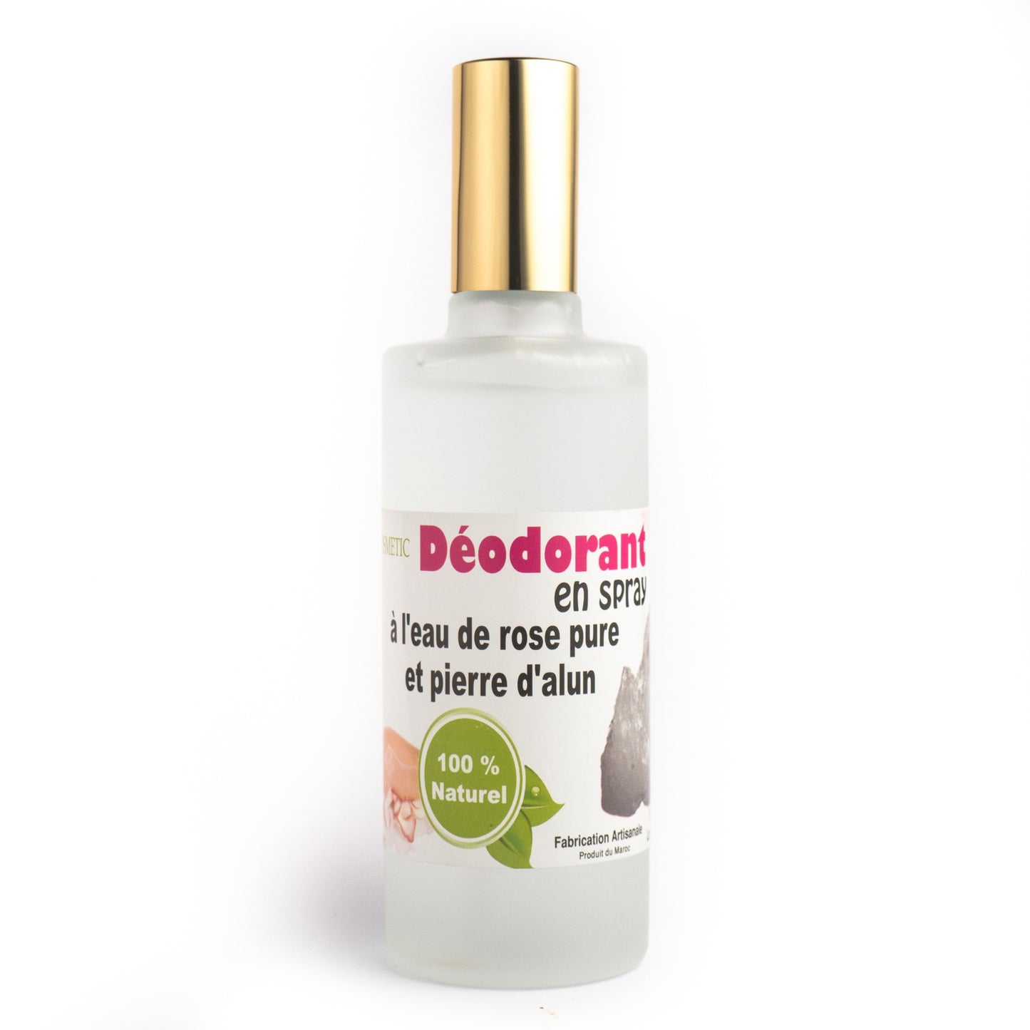 Déodorant spray eau de rose et pierre d'alun